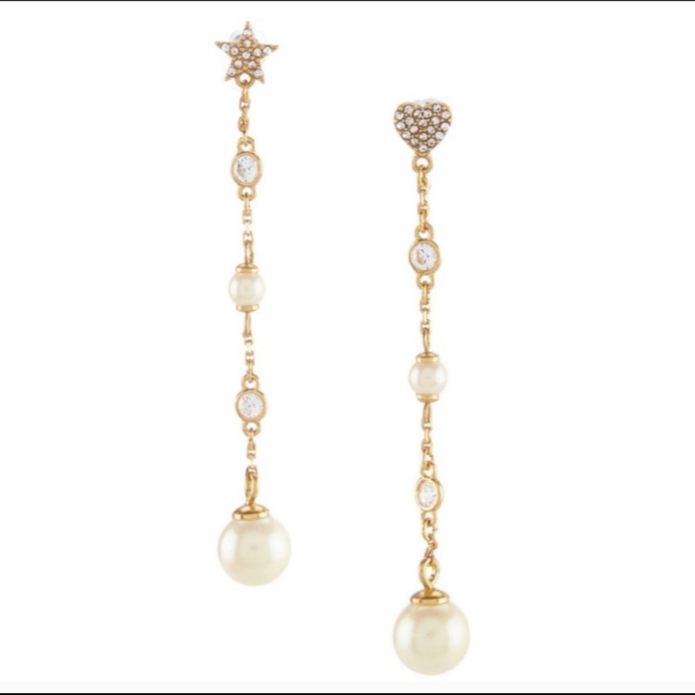 Kate Spade gold and faux pearl drop earrings - Picture 1 of 5